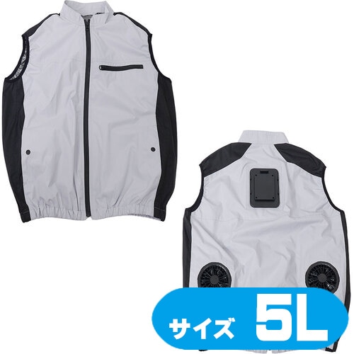 TKCV26SSLF サンコー 圧倒的に冷える「冷蔵服2026」 ベスト シルバー