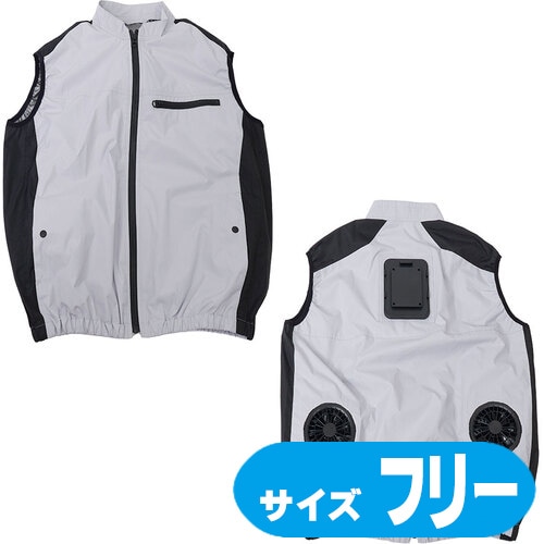 TKCV26SSLF サンコー 圧倒的に冷える「冷蔵服2026」 ベスト シルバー