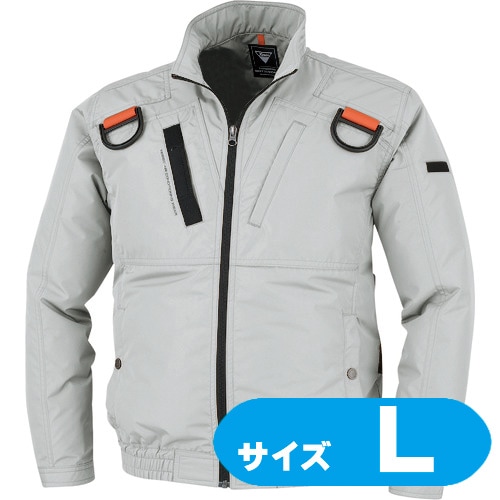 XE9810322L XEBEC 空調服遮熱ハーネスブルゾン XE98103-22-L シルバーグレー【ファン・バッテリー・ケーブル別売】