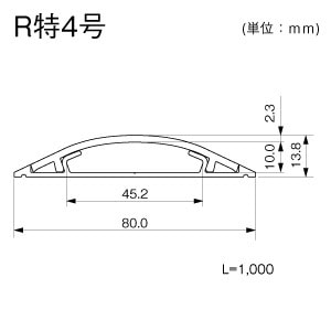 GRB4101 マサル工業 ガードマン2R特4号1m グレー 即配・速配ならプロ