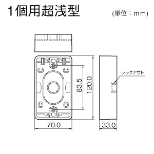 SFBTA12 マサル工業 露出ボックス1個用超浅型 ホワイト 即配