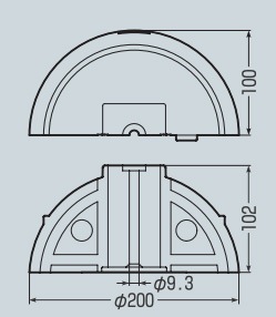 KDZH3-50 未来工業 貫通用断熱材 半割れタイプ 吊りボルト(W3/8)用 10
