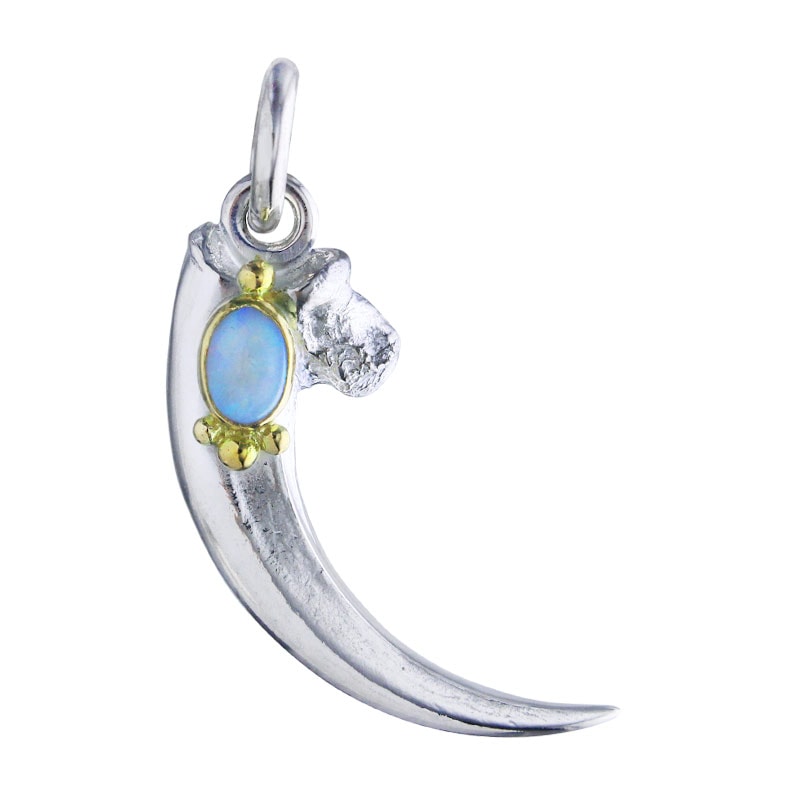 M eagle claw single pendant 01 opal 5×7 K18 sazare cup