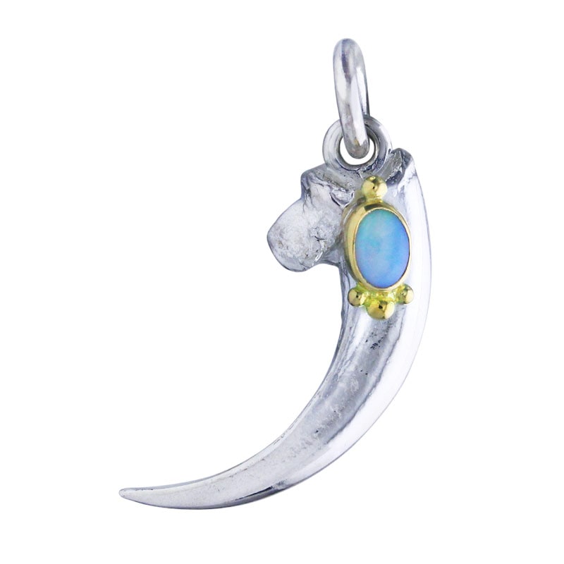 M eagle claw single pendant 02 opal 5×7 K18 sazare cup