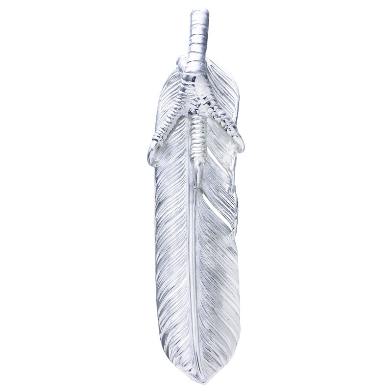 L flight feather 01 eagle claw pendant 01