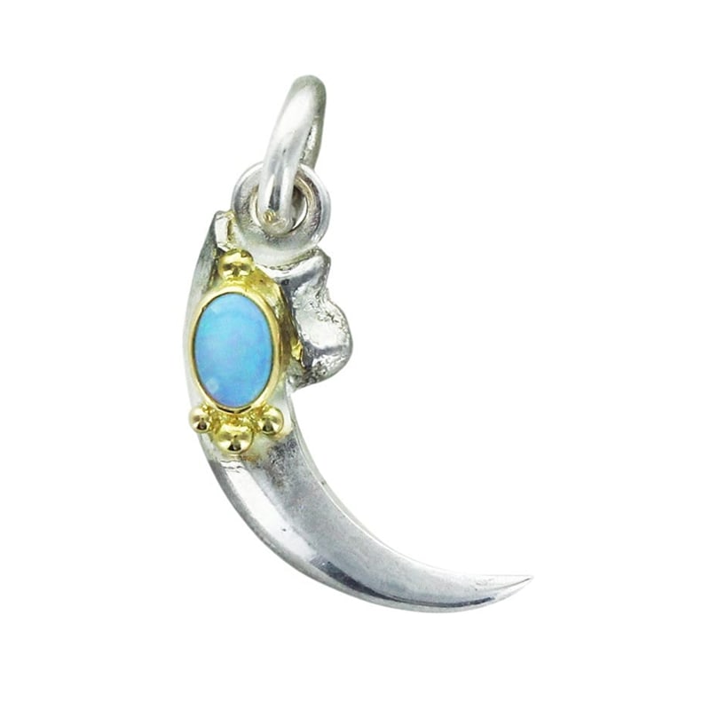 S eagle claw single pendant 01 opal 5×7 K18 sazare cup