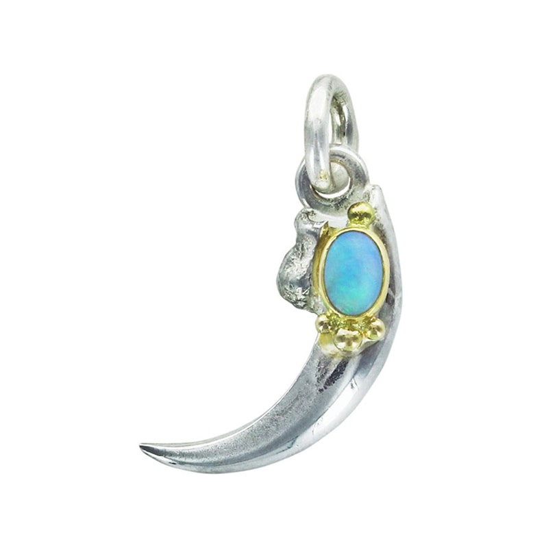 S eagle claw single pendant 02 opal 5×7 K18 sazare cup