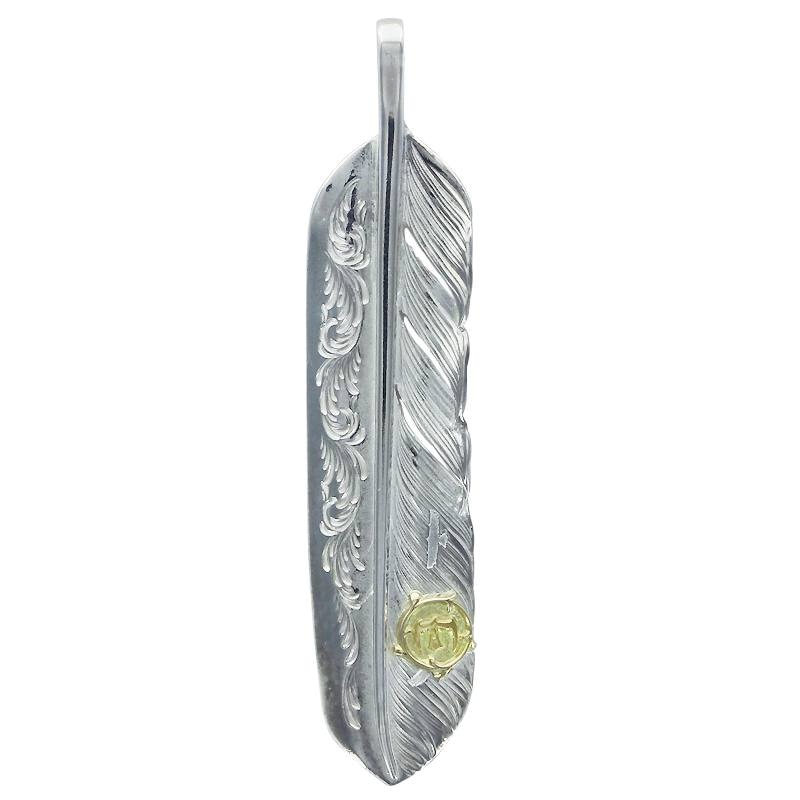 L arabesque flight feather 01 arabesque K18 eagle metal