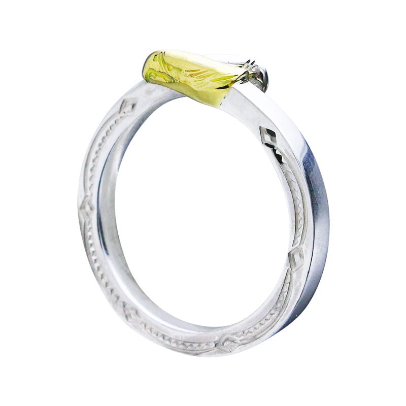 double eagleface K18 one face ring
