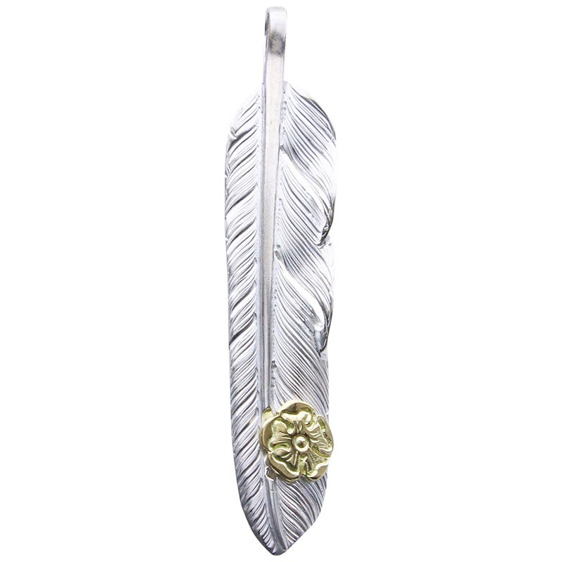 M flight feather 01 S K18 flower metal