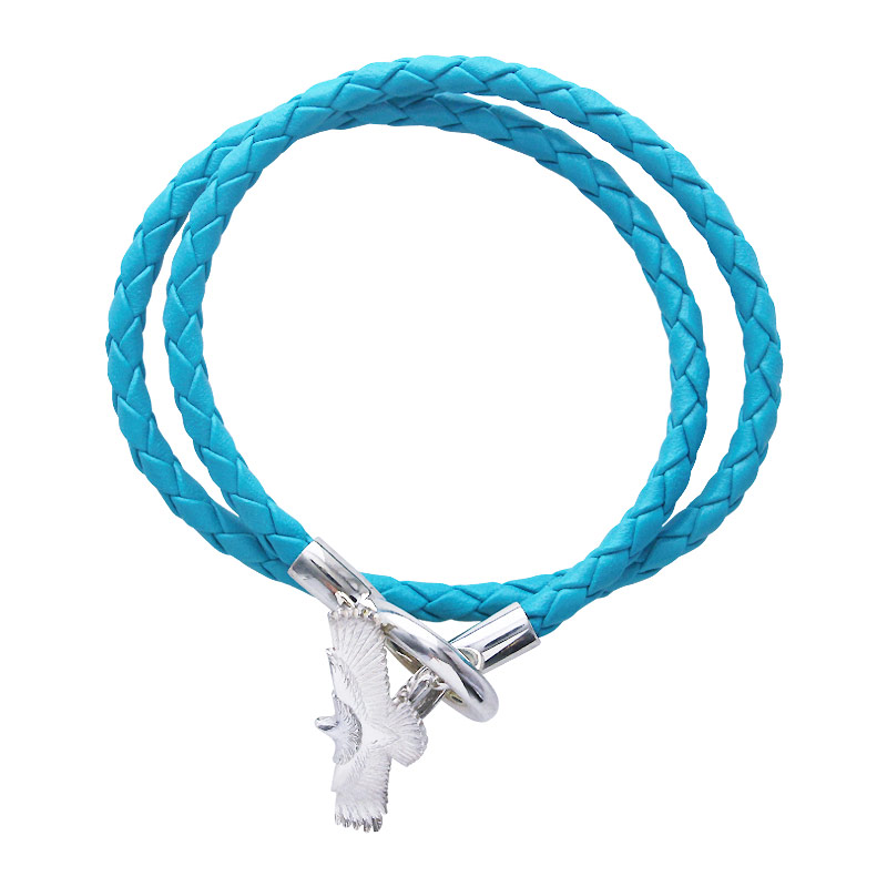 eagle eg-05/925 LIGHT BLUE Leather bracelet