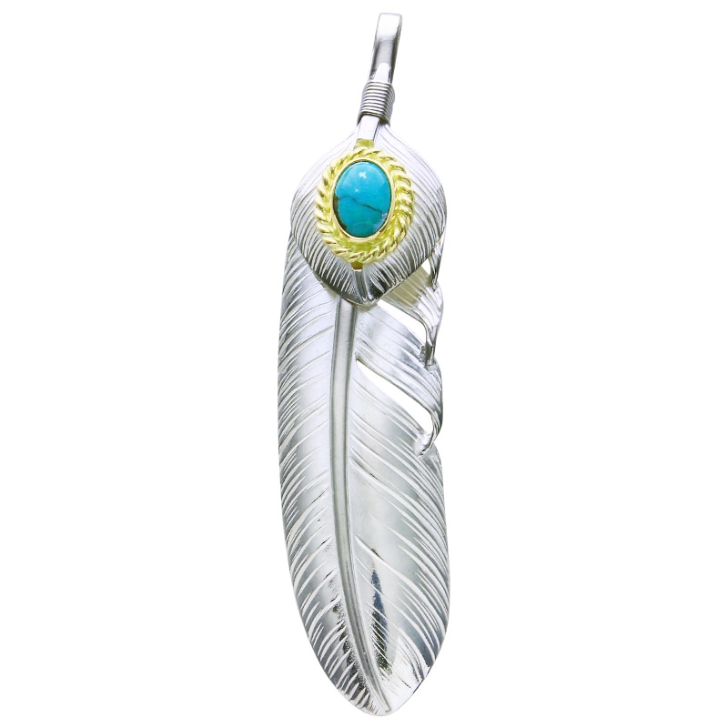 L feather 01 L heart feather 01 turquoise 6×8 K18 cup