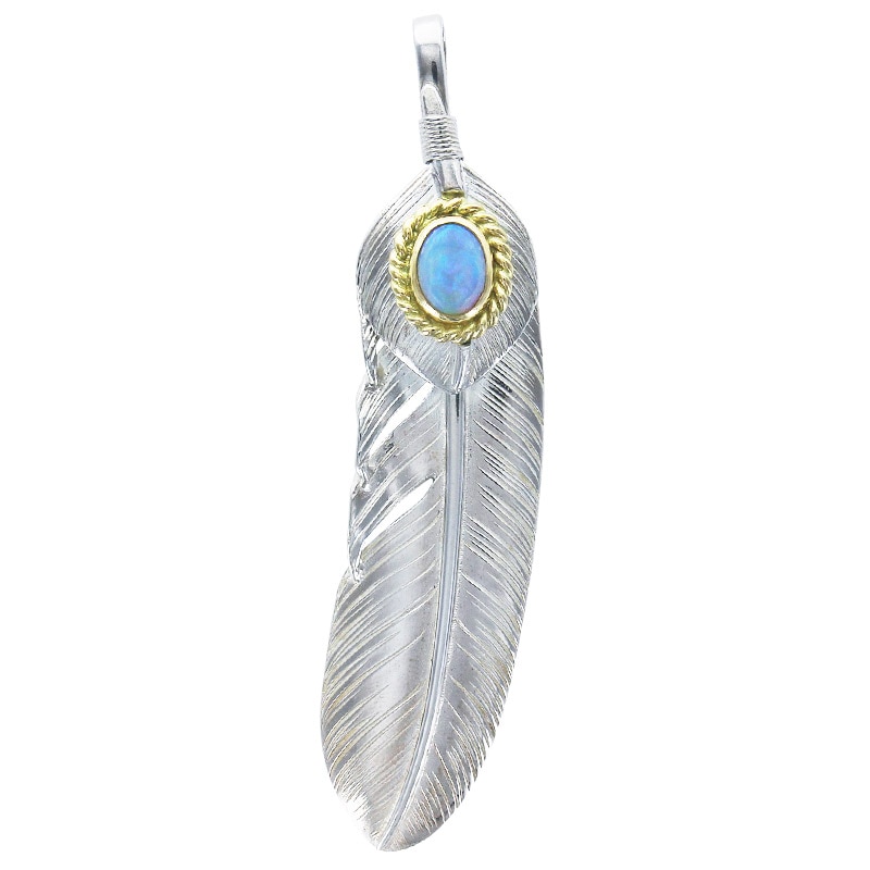 L feather 02 L heart feather 02 opal 6×8 K18 cup