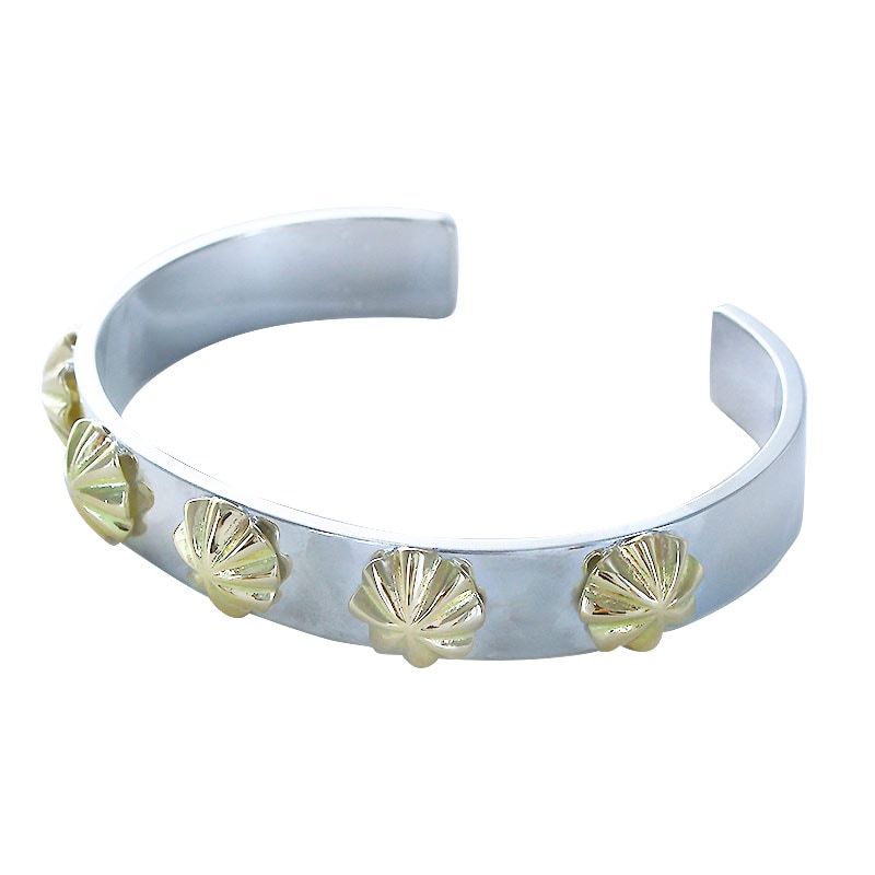 M plain bangle 10mm K18 concho08 X 5