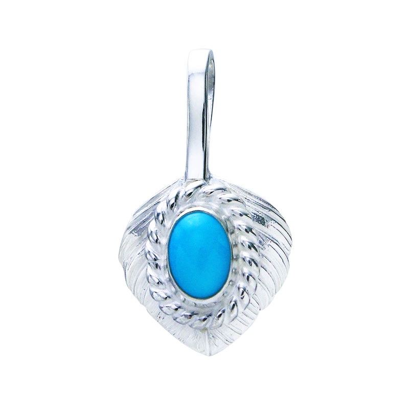 M heart feather 01 Turquoise 5×7 cup
