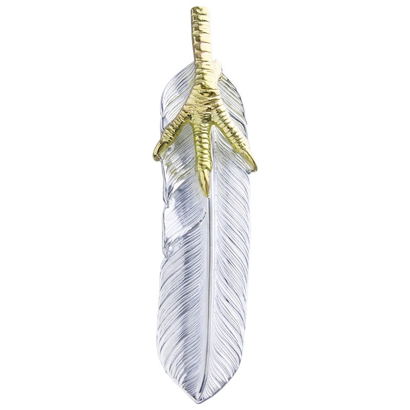 L flight feather 02 K18 eagle claw pendant 02