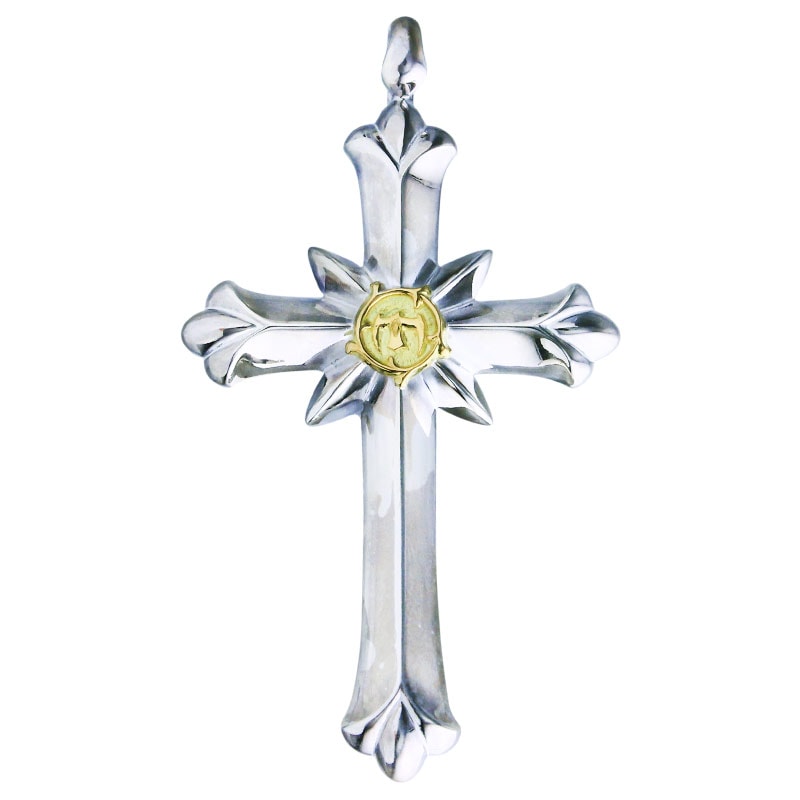 new cross pendant arabesque K18 eagle metal