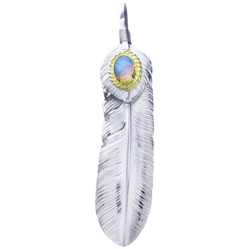L old feather 02 L heart feather 02 opal 6×8 K18 cup