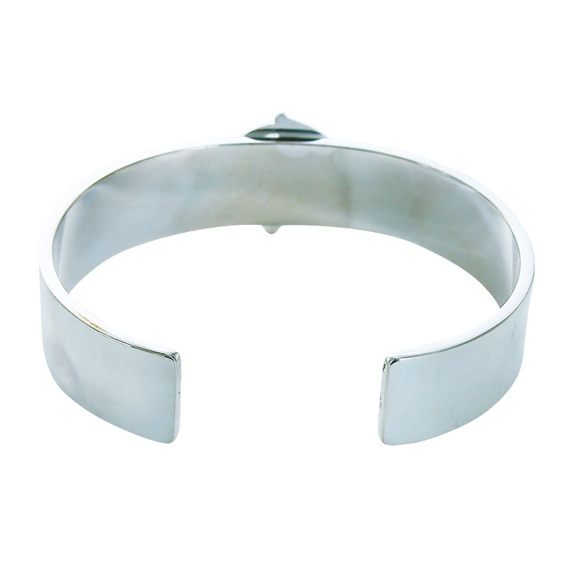 M plain bangle 13.5mm solid medicine wheel arabesque K18 eagle metal