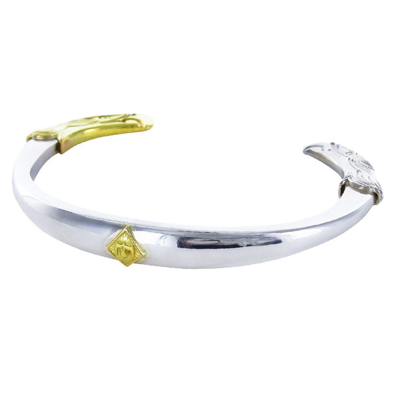 M eagle face bangle K18 eagle face head M K18 eagle metal