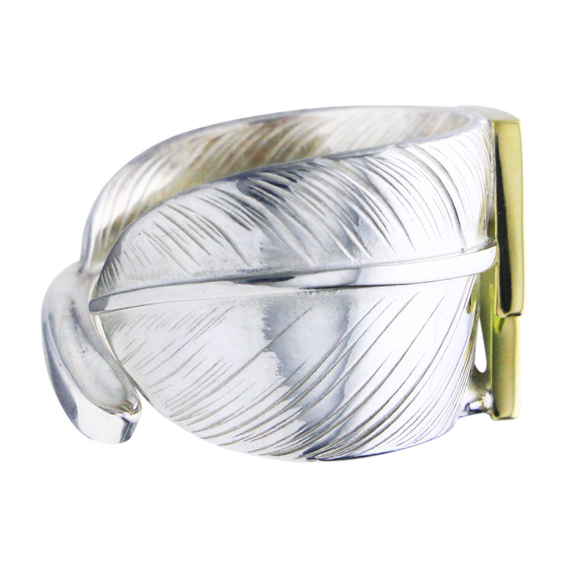 L feather ring 01 opal K18 big thunder
