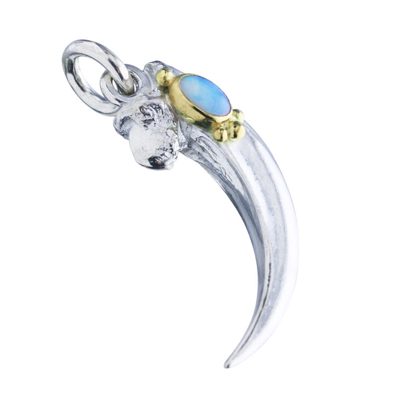 M eagle claw single pendant 02 opal 5×7 K18 sazare cup