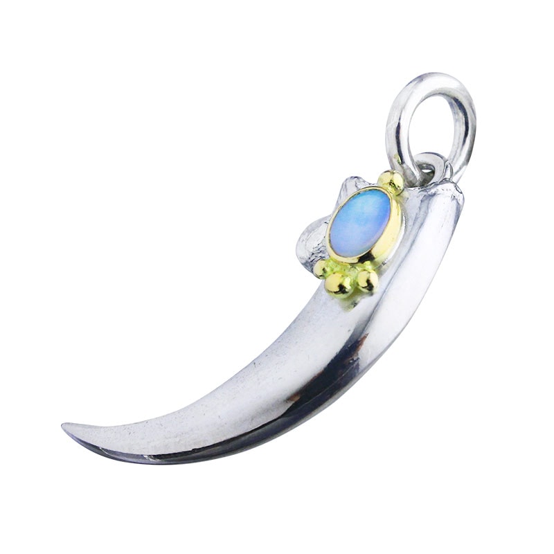 M eagle claw single pendant 02 opal 5×7 K18 sazare cup