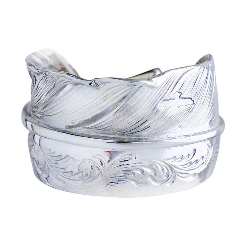 L arabesque flight feather 01 ring