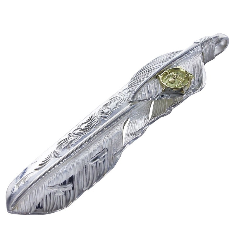 L arabesque flight feather 01 L flight heart feather 01 arabesque K18 eagle metal