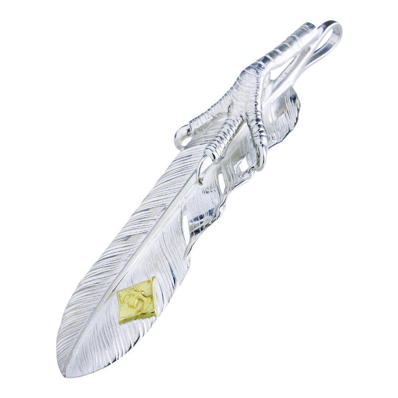L old feather 01 eagle claw pendant 01M K18 eagle metal