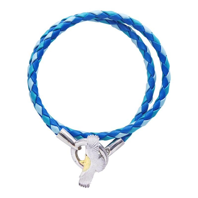 eagle eg-05/K18・925 MIX Leather bracelet
