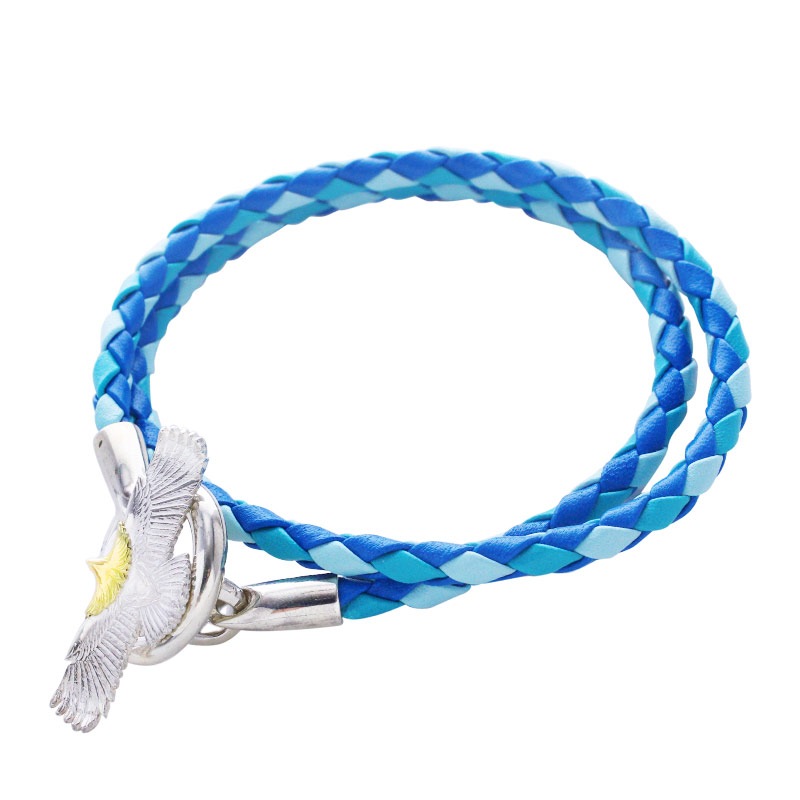 eagle eg-05/K18・925 MIX Leather bracelet