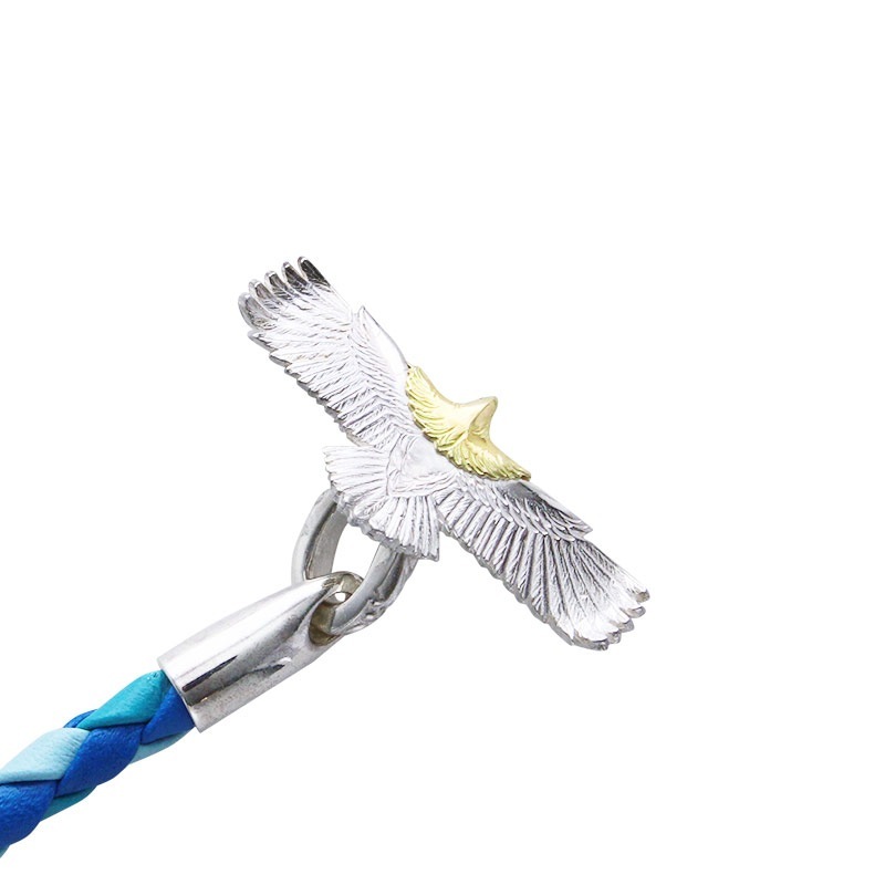 eagle eg-05/K18・925 MIX Leather bracelet