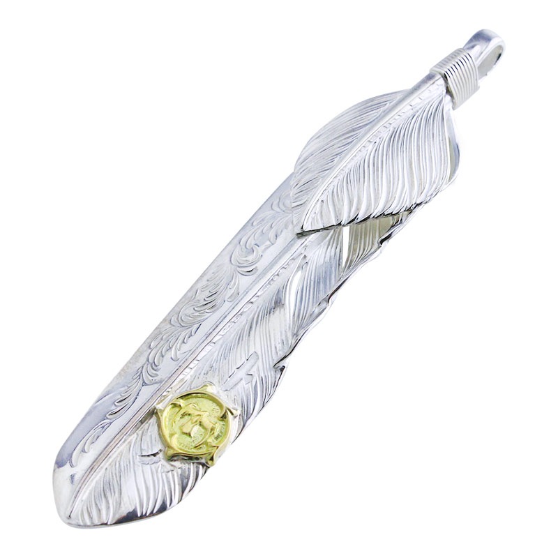 L arabesque flight feather 01 L flight heart feather 01 arabesque K18 eagle metal