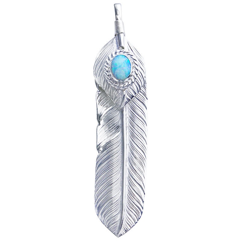 L flight feather 02 L flight heart feather 02 opal 6×8 cup