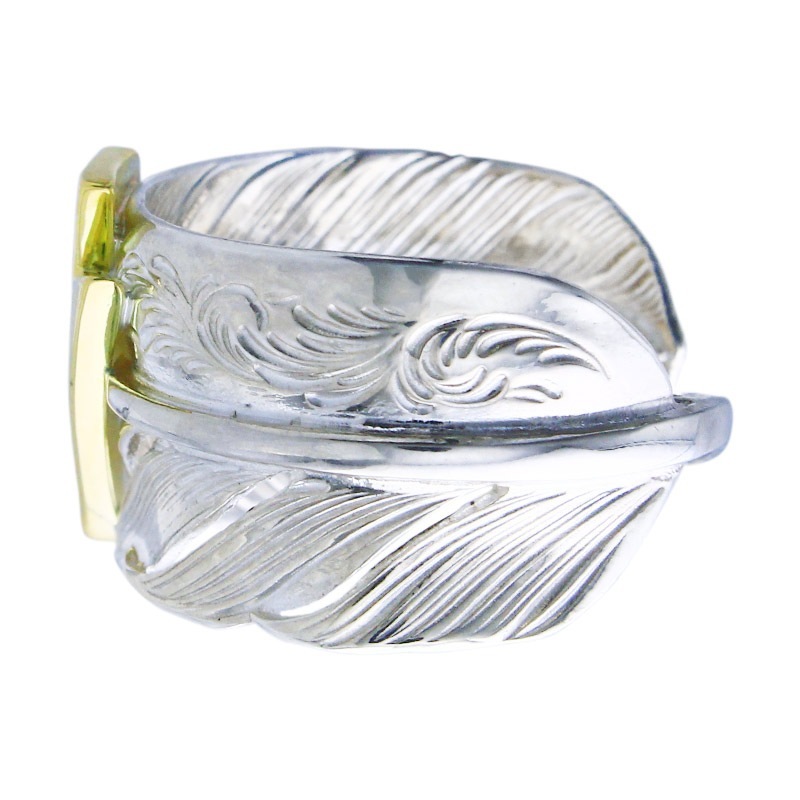 L arabesque flight feather 01 ring K18 big thunder