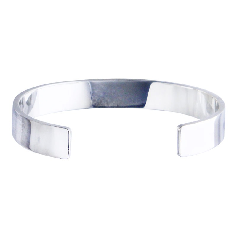 M plain bangle 10mm K18YG hibiscus metal