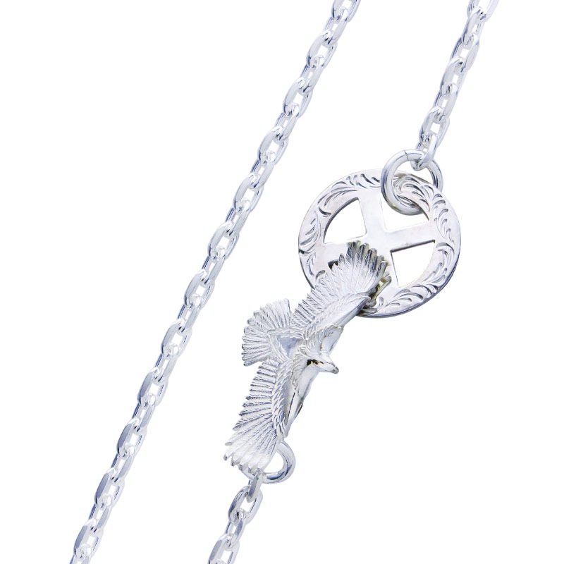 eagle eg-05/925 hook arabesque medicine wheel chain