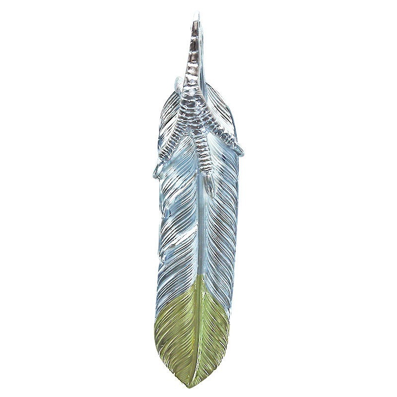L flight feather K18 top 02 eagle claw pendant 01