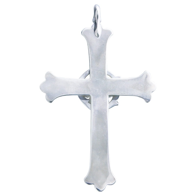 cross pendant arabesque medicine wheel rainbow topaz 6×8 cup