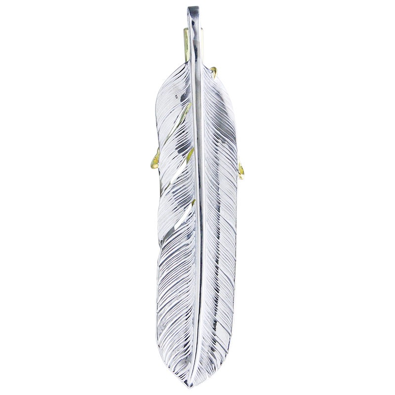 L flight feather 01 K18 eagle claw pendant 01
