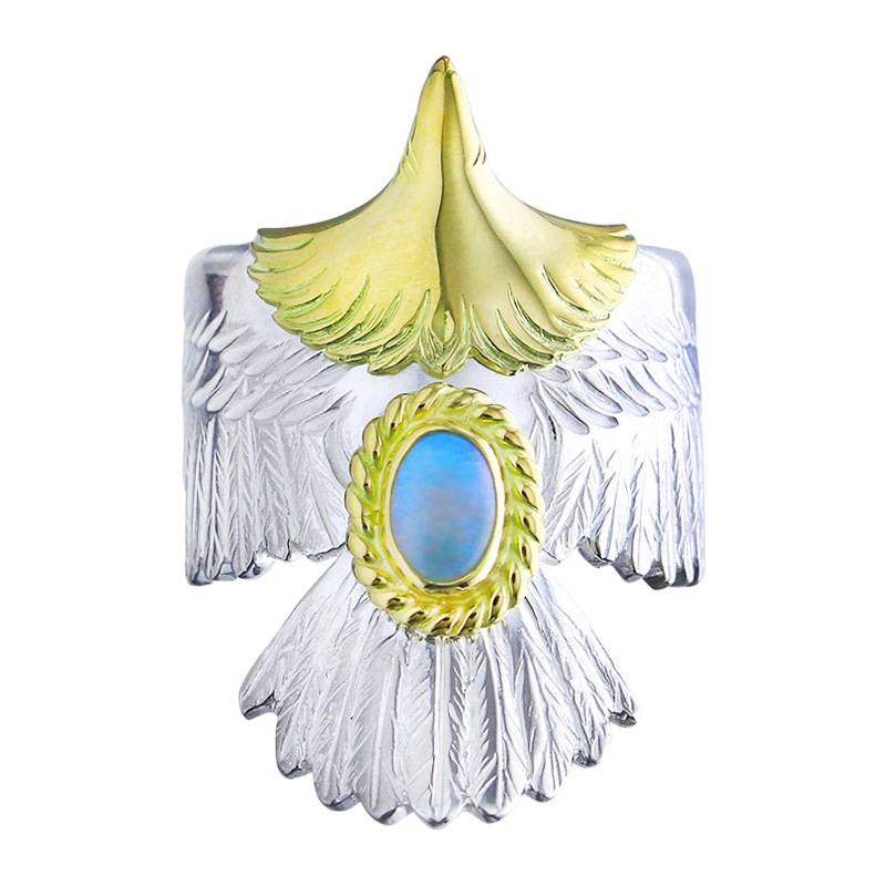 eagle eg K18・925 ring opal 5×7 K18 cup