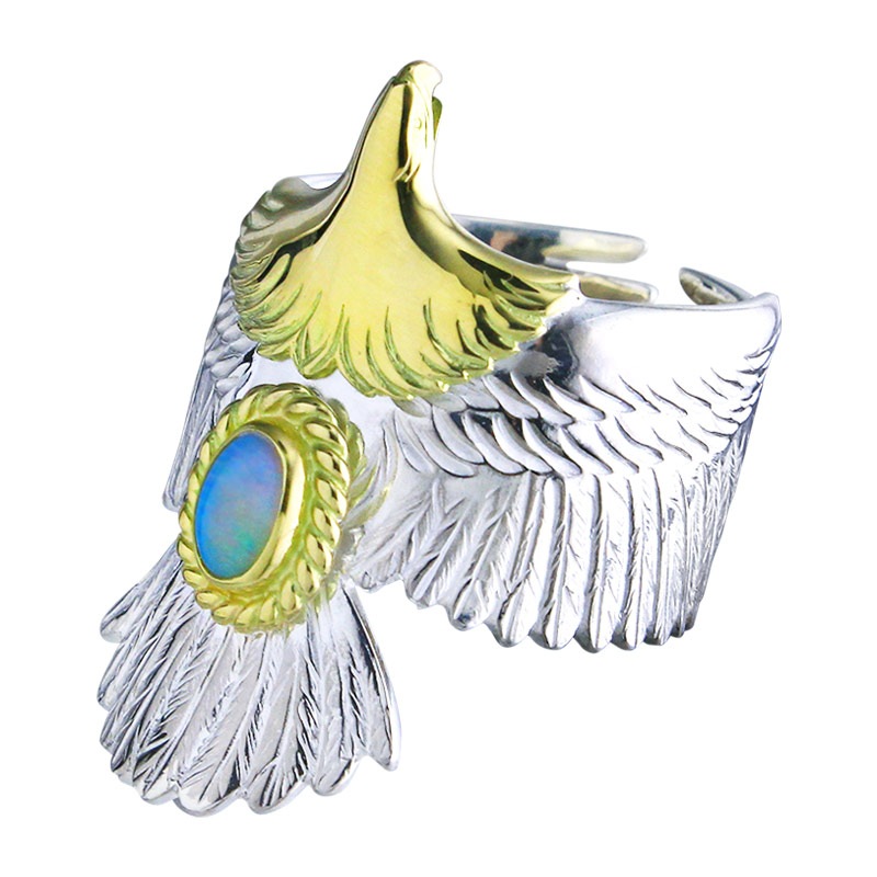 eagle eg K18・925 ring opal 5×7 K18 cup