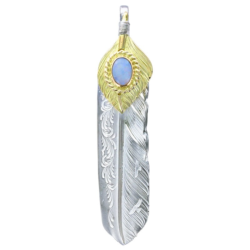 L arabesque flight feather 01 L K18 flight heart feather 01 opal 6