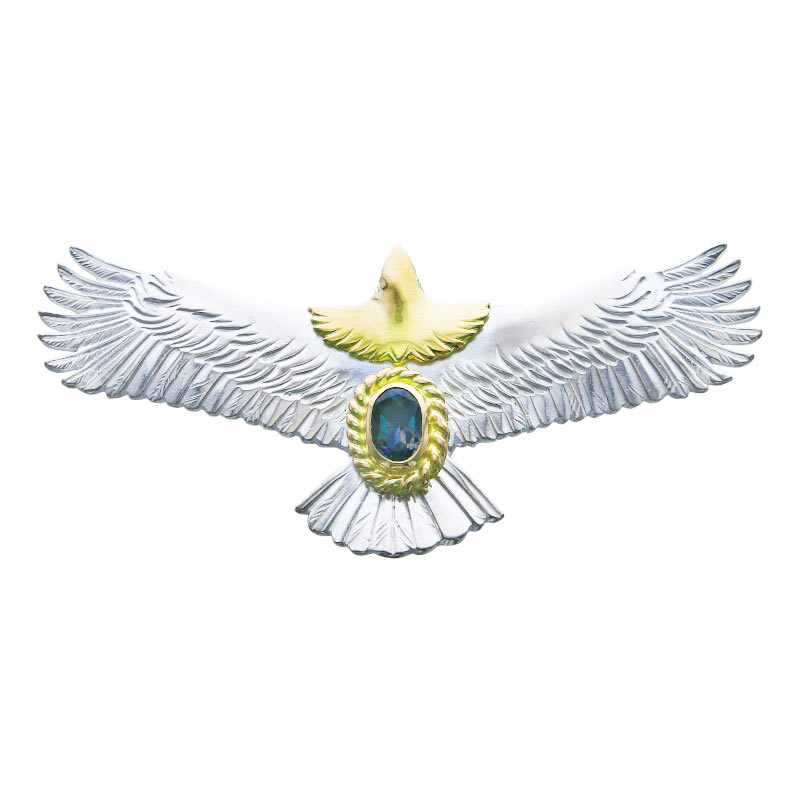 eagle eg-02/K18・925 rainbow topaz 5×7 K18 cup