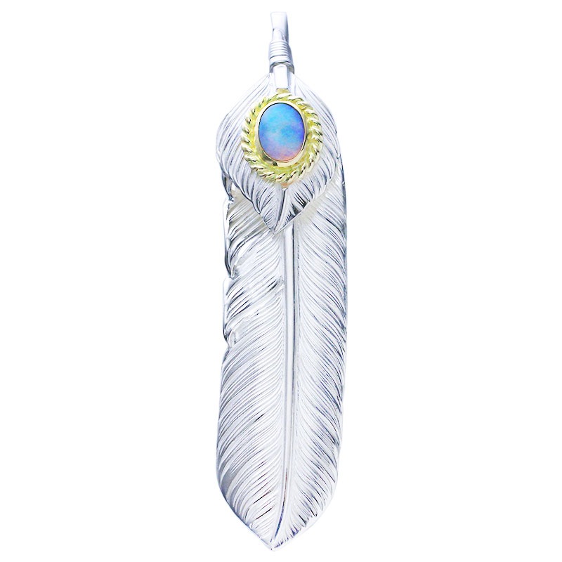 L flight feather 02 L flight heart feather 02 opal 6×8 K18 cup
