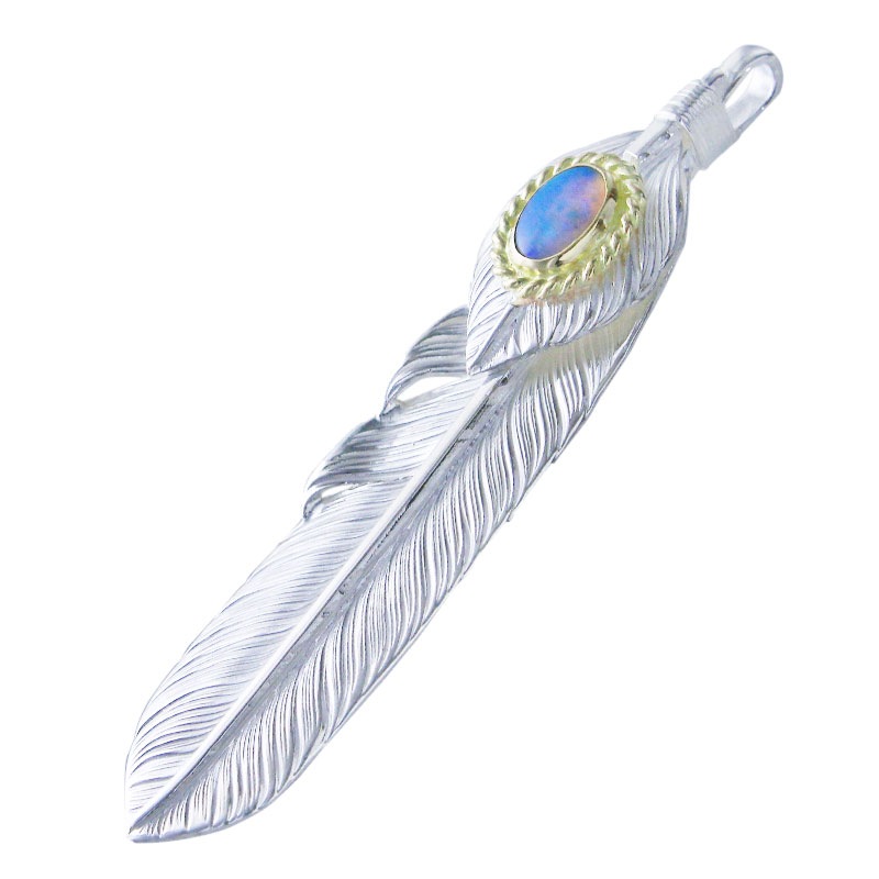 L flight feather 02 L flight heart feather 02 opal 6×8 K18 cup