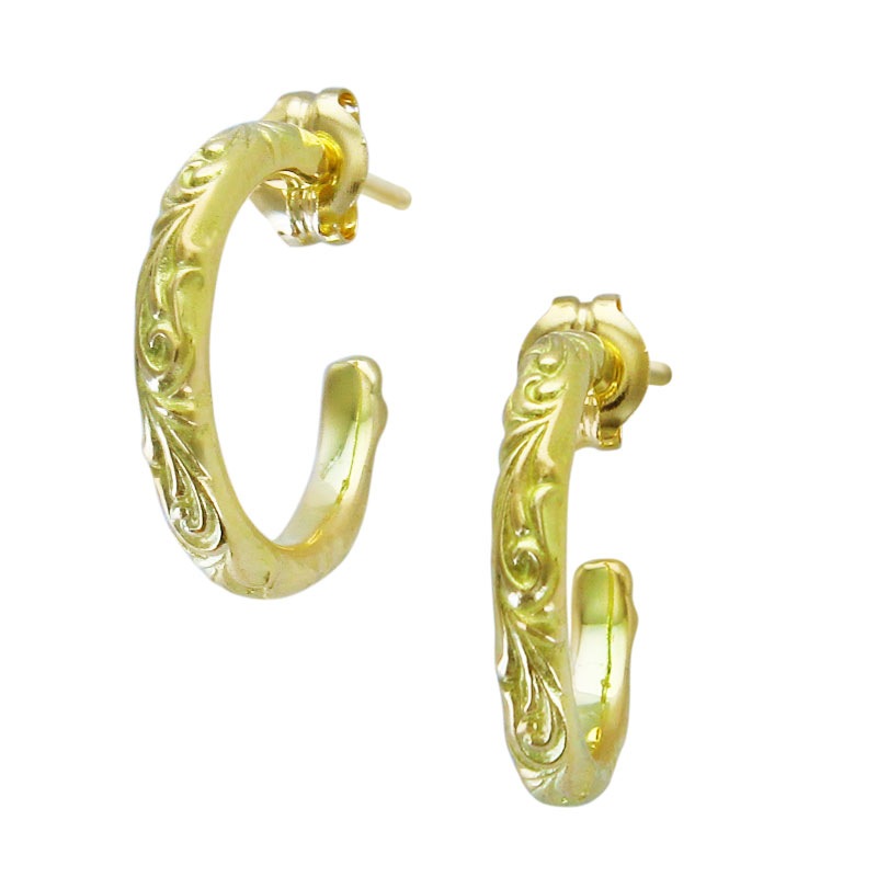 K18 arabesque ring pierce