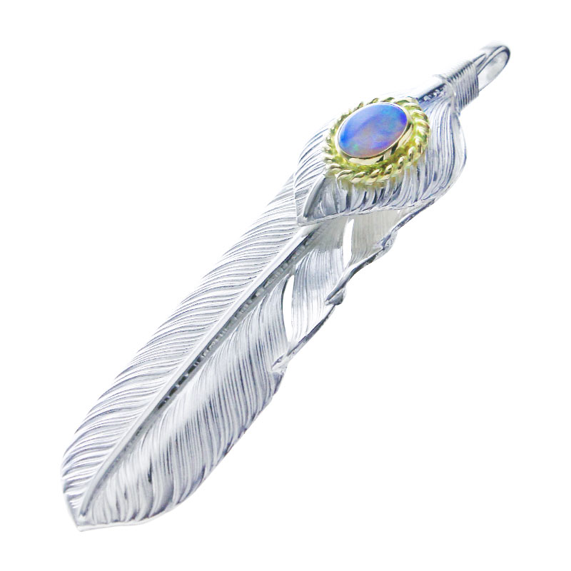 L flight feather 01 L flight heart feather 01 opal 6×8 K18 cup