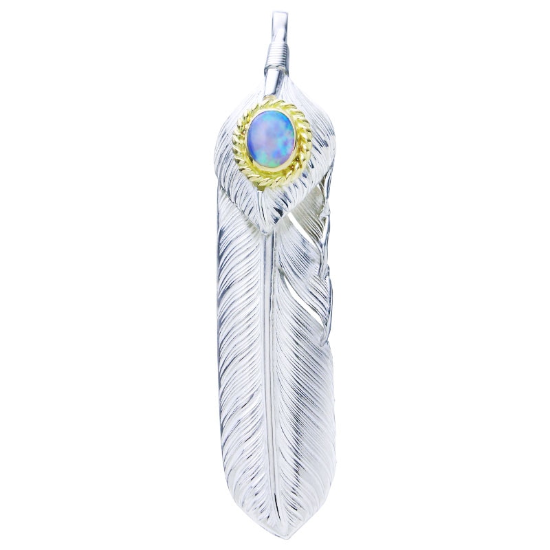 L flight feather 01 L flight heart feather 01 opal 6×8 K18 cup